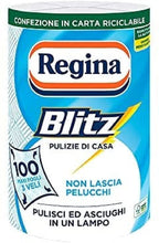 Carica l&#39;immagine nel visualizzatore di Gallery, Regina Blitz Carta Casa, Confezione da 1 Rotolo, 100 Maxi-Fogli a 3 Veli, Confezione in Carta Riciclabile, Pulisci e Asciughi in un Lampo, Carta 100% Certificata FSC