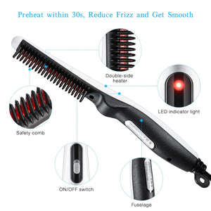 Piastra Barba Uomo, BHY Riscaldamento Veloce Pettine 20W... - Ilgrandebazar