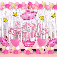 Carica l'immagine nel visualizzatore di Gallery, MMTX Palloncini Feste di Compleanno Rosa, Buon Compleanno Ballon Banner Aluminium Ballons Decorazione Festa a Tema Ragazza di Balletto Cake Topper Tatuaggi Bambini per Compleanno Baby Shower