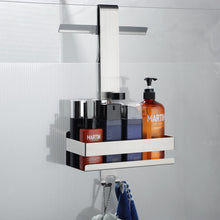 Carica l'immagine nel visualizzatore di Gallery, Cooeco Mensola Doccia - Portaoggetti in SUS 304 Acciaio Inox da Appendere al Porte Doccia, Porta Shampoo con Gancio, con Spessore entro 1,2 CM di Vetro