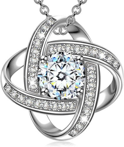 Alex Perry Regalo per la Mamma, Serie Satellitare, Collana Pendente Donna, Argento/Oro Rosa/Champagne, Argento Sterling 925, Zirconi 5A