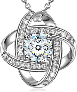 Alex Perry Regalo per la Mamma, Serie Satellitare, Collana Pendente Donna, Argento/Oro Rosa/Champagne, Argento Sterling 925, Zirconi 5A