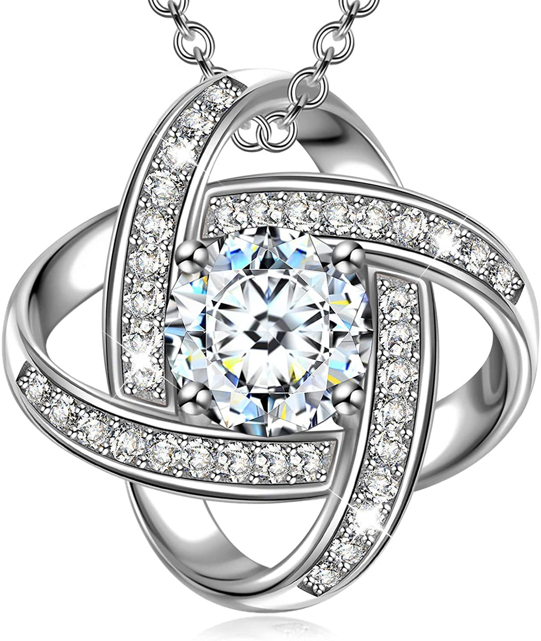 Alex Perry Regalo per la Mamma, Serie Satellitare, Collana Pendente Donna, Argento/Oro Rosa/Champagne, Argento Sterling 925, Zirconi 5A