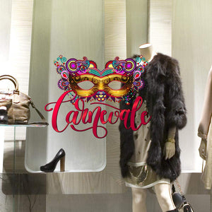 kina CRC0001 Vetrofania Carnevale 100% Riutilizzabile Decorazioni per... - Ilgrandebazar