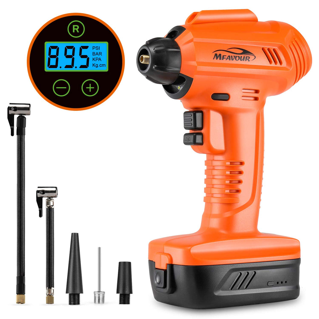 mfavour Compressore Aria Portatile Auto Mini Pompa Elettrica arancione - Ilgrandebazar