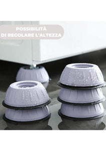 8 Pcs Piedini Antivibrazione Lavatrice Supporto Universale Contro le Vibrazioni Piedini di Gomma Antivibranti e Antiscivolo per Mobili ed Elettrodomestici