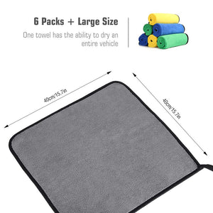 Tsumbay 6 Pezzi Panno Asciugatura Auto, 600 gsm in Microfibra, Panni... - Ilgrandebazar