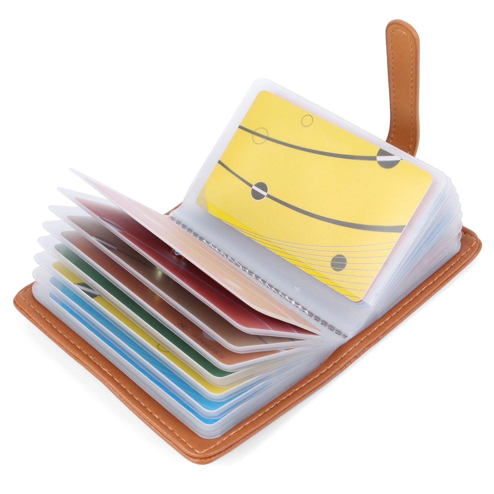 Porta Carte Di Credito In Pelle - 26 Slot, 10 Colori, Per Donna E Uomo - Foto 3