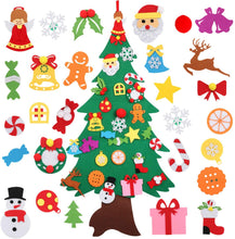 Carica l'immagine nel visualizzatore di Gallery, Bageek Albero di Natale in Feltro Natale Albero Decorazioni Natalizie per Bambini con 28pcs Decorativo Ornamenti
