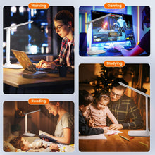 Carica l'immagine nel visualizzatore di Gallery, BICKON Lampada da Scrivania, 5 Colori e 10 Livelli di Luminosità Lampada da Tavolo, Timer/USB Ricarica/Tocca Controllo/Pieghevole, Protezione Gli Occhi LED Luce per Studio, Lavoro, Gioco, Regalo