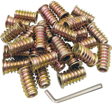 Carica l'immagine nel visualizzatore di Gallery, 30 Pezzi Dadi Inserti in Acciaio al Carbonio Zincato M6x20mm Dado Esagonale Filettatura Completa per Mobili in Legno