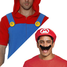 Carica l'immagine nel visualizzatore di Gallery, iZoeL Super Mario Costume, Red Hat 2X White Gloves 7X Mustache 5cm... - Ilgrandebazar