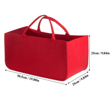 Carica l&#39;immagine nel visualizzatore di Gallery, WolinTek sac en Feutre Cestino in Feltro, Borsa Portalegna Camino Legno Rosso