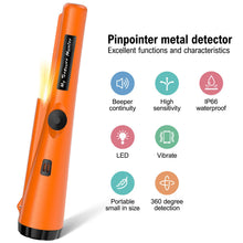 Carica l'immagine nel visualizzatore di Gallery, POVO Metal Detector Pinpointer con 2 Batterie Impermeabile Handheld...