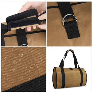 Tela Borsa per Tronchi Camino, di Stoccaggio in Legno Tote Grande Cachi - Ilgrandebazar