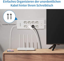 Carica l&#39;immagine nel visualizzatore di Gallery, Ciabatta Multipresa, NTONPOWER 8 Schuko con 1700 Joule Protezione da Sovratensioni e 5 Porte USB, 4000W/16A, 3 Metri Lunga Cavo - Bianco