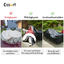 Carica l&#39;immagine nel visualizzatore di Gallery, ESSORT Copertura Tavolo Esterno 315x160x74cm 315x160x74cm, Nero - Ilgrandebazar