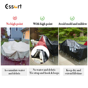 ESSORT Copertura Tavolo Esterno 315x160x74cm 315x160x74cm, Nero - Ilgrandebazar