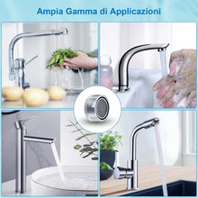 Carica l&#39;immagine nel visualizzatore di Gallery, Aeratore Rubinetto M24 Rompigetto Rubinetto Filtri Rubinetti Lavandino per Bagno e Cucina, Filtro in Acciaio Inox + ABS con 8 Guarnizioni e 1 Chiave Cromata, Antispruzzo, Risparmio Idrico, 6pcs