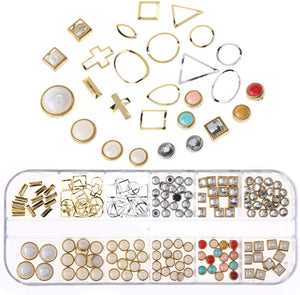 Mwoot Gemme per Unghie, Pietre, 3 Scatole Set di Strass (900 Pezzi) per Accessori per chiodo Arte
