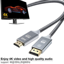 Carica l&#39;immagine nel visualizzatore di Gallery, Snowkids Cavo DisplayPort a 1.8m Câble DisplayPort vers HDMI, Grigio-1.8M - Ilgrandebazar