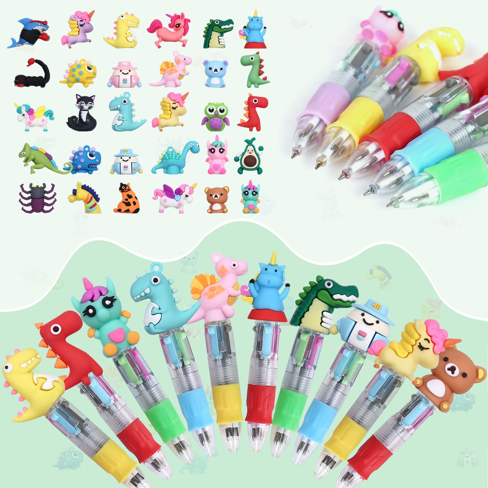 34 Penne Multicolore Per Bambini - 4 Colori, Cappucci Con Animali, Regalo Compleanno E Natale - Foto 11