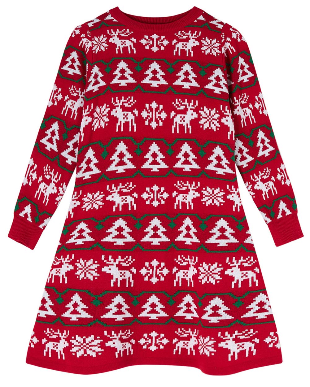 Goodstoworld Alce Natale Abito Maglia Bambina 7 8 7-8 anni, Albero Di - Ilgrandebazar