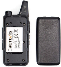 Carica l'immagine nel visualizzatore di Gallery, Retevis RT622 Walkie Talkie 16 Canali CTCSS/DCS Walkie Talkie Ricaricabili Allarme VOX Squelch Antenna Integrata Lunga Distanza USB Walkie Talkie Piccoli (Nero, 1 Coppia)