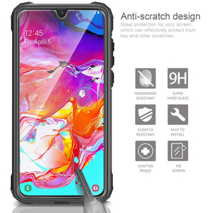 AROYI Cover Samsung Galaxy A70 + Pellicola Protettiva in Vetro Nero - Ilgrandebazar