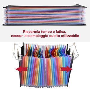 LOETAD Cartella Portadocumenti per Ufficio A4 Porta Documenti 24 tasche - Ilgrandebazar