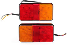 Carica l'immagine nel visualizzatore di Gallery, Justech 2 x Fanali Posteriori Luci Posizione LED Lampadine Indicatori di Parcheggio 2x10 LED 12V Impermeabile Universale per Veicolo Rimorchio Caravan Camion Trattore Autocarro.