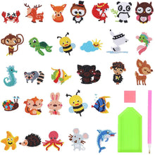 Carica l&#39;immagine nel visualizzatore di Gallery, “N/A” 29 Pezzi 5D Pittura Diamante Diamante Adesivo Kit Animale per Bambini Diamante Kit da Colorare per Numero Pittura Puzzle Puzzle Adesivi per Notebook/Telefono/Tazza