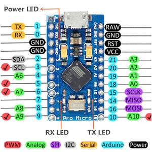 KeeYees PRO Micro ATmega32U4 Modulo di Sviluppo per Arduino IDE 3 pezzi - Ilgrandebazar