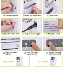 Carica l'immagine nel visualizzatore di Gallery, Winload Mini Raffreddatore D'aria, 3-In-1 Personali Condizionatore, Umidificatore, Purificatore, 3 Velocità, Climatizzatore e Raffreddamento per Casa Ufficio