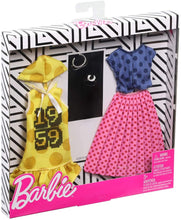 Carica l&#39;immagine nel visualizzatore di Gallery, Barbie- Fashionista Bambola con 2 Outfit Pois Giocattolo per Bambini 3+ Anni, GHX60