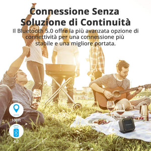 Tronsmart Cassa Bluetooth Waterproof IPX7, Riproduzione di 24 Ore con Nero - Ilgrandebazar