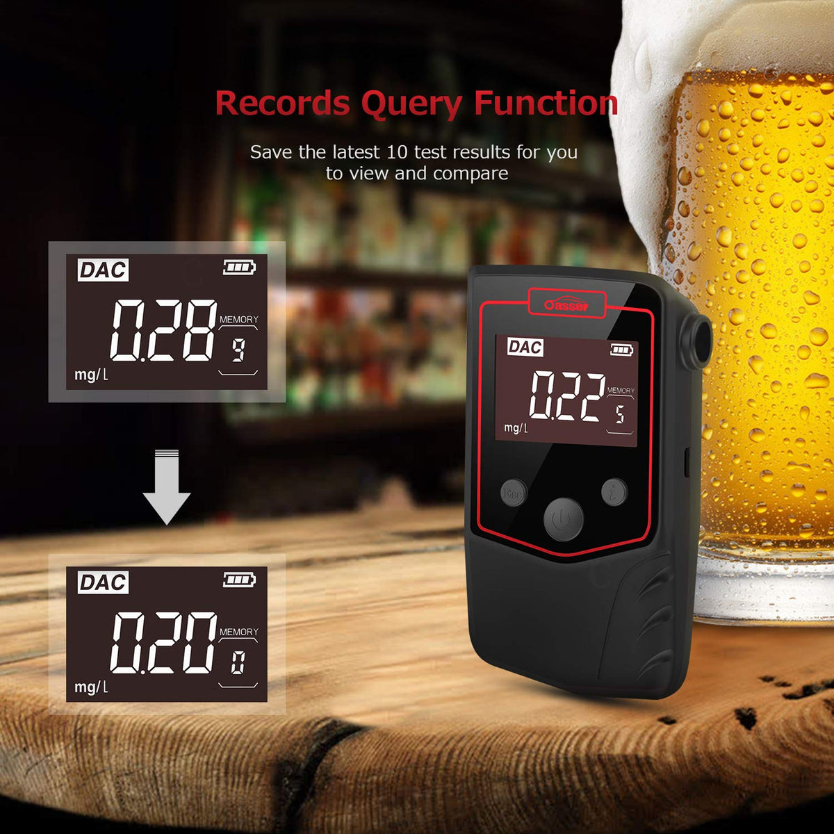 Etilometro Portatile Digitale - Alcol Test Senza Contatto Con Display LCD Per Uso Domestico - Foto 9