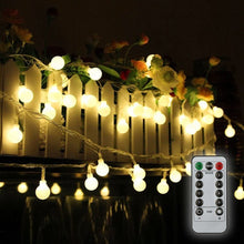 Carica l&#39;immagine nel visualizzatore di Gallery, Tomshine Luci Della Stringa Della Palla 80 Palle Alimentato a batteria IP44