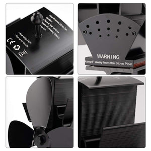 Locisne Funzionamento silenzioso Mini 4 pale Termocamino Camino Ventilatore... - Ilgrandebazar