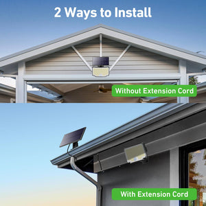 Faretto Solare Esterno Con Sensore Di Movimento - 212 LED, 3 Modalità, IP65, Illuminazione 340° - Foto 9