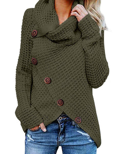 kenoce Maglione Donna Collo Alto Casual Pullover Manica Lunga... - Ilgrandebazar