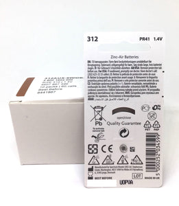 Batterie 312 ZAS per Apparecchi Acustici, confezione da 60 Pile. Marrone - Ilgrandebazar