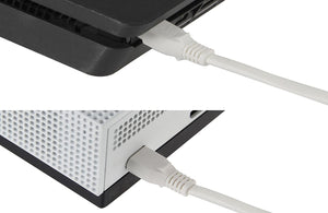 AmazonBasics - Cavo di alimentazione di ricambio per PS4 e Xbox One S/X - 3,65 m Bianco