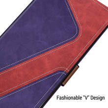 Carica l'immagine nel visualizzatore di Gallery, MOBESV Custodia Xiaomi Redmi Note 8T, Cover a Libro Xiaomi Redmi Note 8T, Custodia in Pelle Xiaomi Redmi Note 8T Magnetica Cover per Xiaomi Redmi Note 8T, Viola/Rosso
