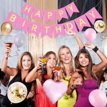 Carica l'immagine nel visualizzatore di Gallery, MMTX Decorazioni Feste di Compleanno, con Striscioni di Buon Compleanno, Palloncini a Cigno, Palloncino Cuore di Elio, Pompon di Carta, Cake Toppers e Palloncini in Lattice per Fidanzata Figlia