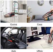 Carica l'immagine nel visualizzatore di Gallery, Aspirabriciole Senza Fili, Sonoka Aspirapolvere per Auto Portatile Potente(120W 5000PA 2200mAh), 20 Minuti di Aspirazione, Filtro HEPA umido e Secco per Auto/Casa[Con Luce a LED]