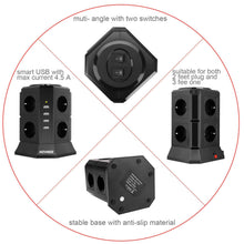 Carica l&#39;immagine nel visualizzatore di Gallery, Multipresa Verticale, HOVNEE Torretta Ciabatta 8 Prese Con 4 Slot... - Ilgrandebazar