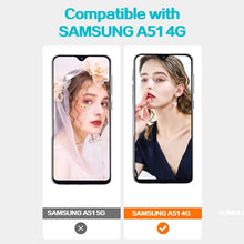 Carica l'immagine nel visualizzatore di Gallery, Cover per Samsung Galaxy A51 4G con 2 Pezzi Vetro Temperato Pellicola Protettiva e 2 Pezzi Protettore Lente Fotocamera, Custodia Transparent Protective Anti-yellow, Case in Antiurto buffer