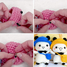 Carica l'immagine nel visualizzatore di Gallery, 100 occhi di sicurezza per animali all'uncinetto, occhi a bottone in plastica, per bambole, peluche e orsacchiotti, fai da te, 6-12 mm