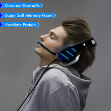 Carica l'immagine nel visualizzatore di Gallery, Beexcellent GM-3, Cuffie Gaming Super Confortevole con Microfono e Stereo Bass per Xbox One PS4 PC Smartphone, 3.5mm, Blu